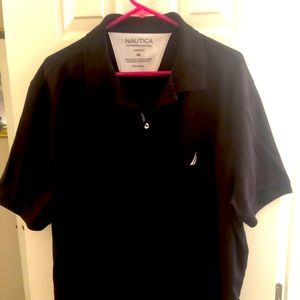 Nautica -Mens Classic Fit Black Polo